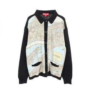 Supreme Silk Map Panel Cardigan Wool #308505S34B